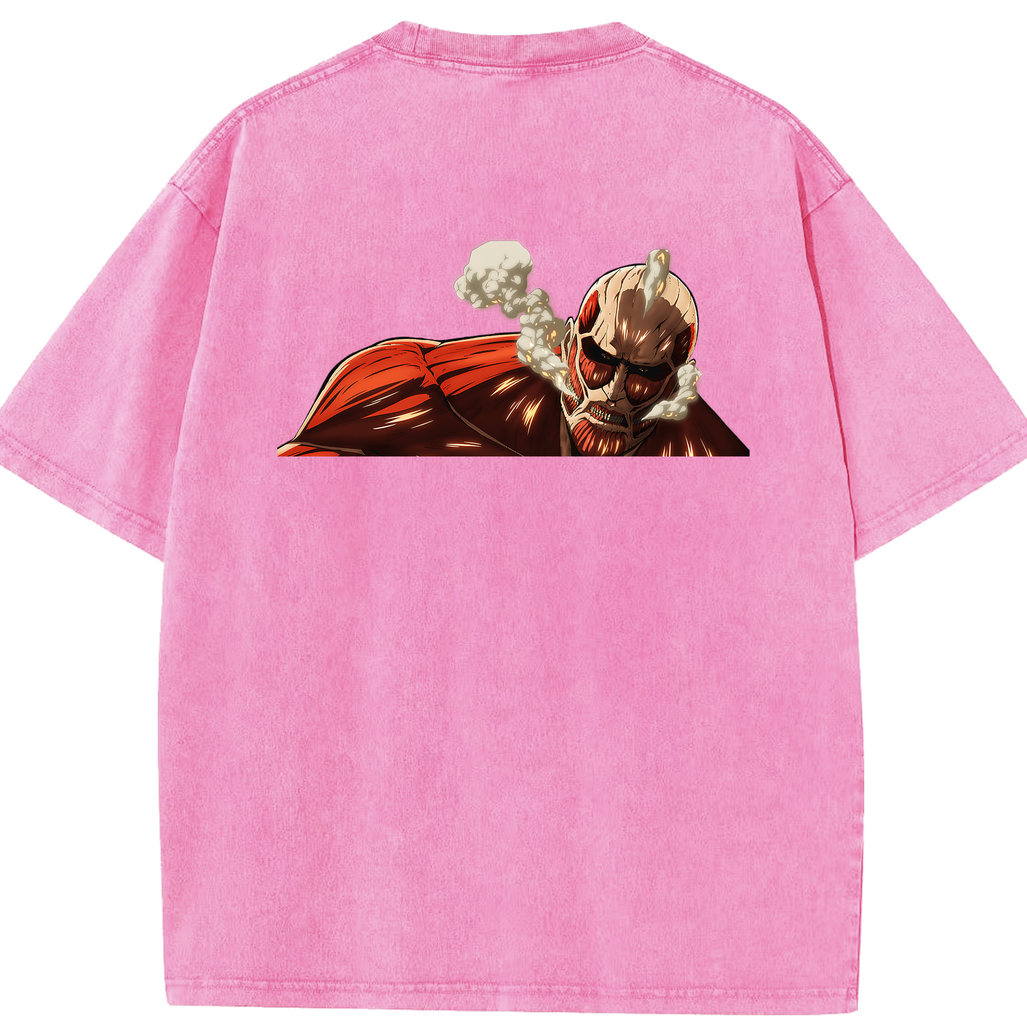（画像用） 進撃の巨人 Attack on Titan 綿100% ヴィンテージ風 半袖Tシャツ（背面プリント）